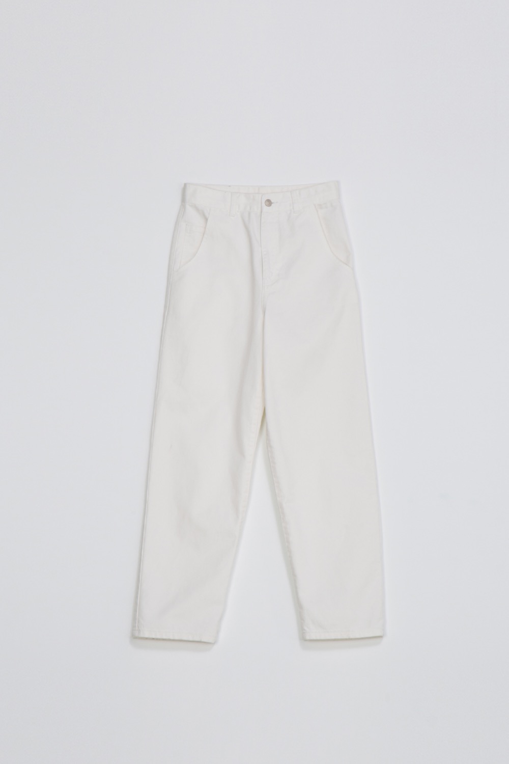 GARMENT DYED HIGHRISE JEAN - OPTIC WHITE COTTON